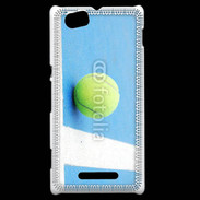 Coque Sony Xperia M Cours de tennis béton bleu