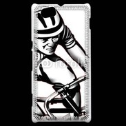 Coque Sony Xperia M Dessin de cycliste