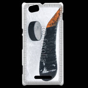 Coque Sony Xperia M Crosse et palet de Hockey sur glace