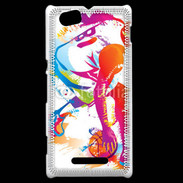 Coque Sony Xperia M Joueur de basket en dessin