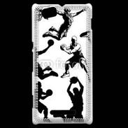 Coque Sony Xperia M Silhouette de basketeur