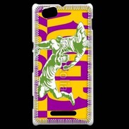 Coque Sony Xperia M Poster rugby sur fond jaune