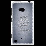Coque Nokia Lumia 720 Les Folies Bleu Citation Oscar Wilde