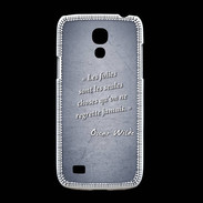 Coque Samsung Galaxy S4mini Les Folies Bleu Citation Oscar Wilde