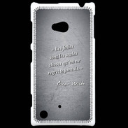 Coque Nokia Lumia 720 Les Folies Noir Citation Oscar Wilde