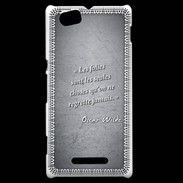 Coque Sony Xperia M Les Folies Noir Citation Oscar Wilde