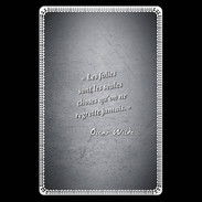 Etui carte bancaire Les Folies Noir Citation Oscar Wilde