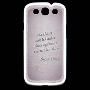 Coque Samsung Galaxy S3 Les Folies Rose Citation Oscar Wilde