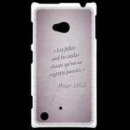 Coque Nokia Lumia 720 Les Folies Rose Citation Oscar Wilde