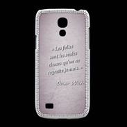 Coque Samsung Galaxy S4mini Les Folies Rose Citation Oscar Wilde
