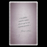 Etui carte bancaire Les Folies Rose Citation Oscar Wilde