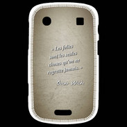 Coque Blackberry Bold 9900 Les Folies Sepia Citation Oscar Wilde