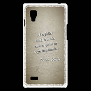 Coque LG Optimus L9 Les Folies Sepia Citation Oscar Wilde