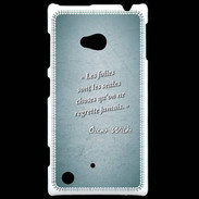 Coque Nokia Lumia 720 Les Folies Turquoise Citation Oscar Wilde