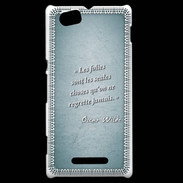 Coque Sony Xperia M Les Folies Turquoise Citation Oscar Wilde