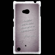 Coque Nokia Lumia 720 Les Folies Violet Citation Oscar Wilde