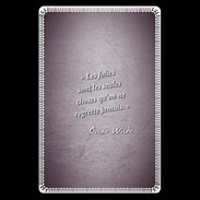 Etui carte bancaire Les Folies Violet Citation Oscar Wilde