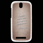 Coque HTC One SV Les Folies Rouge Citation Oscar Wilde