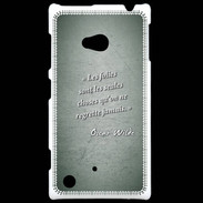 Coque Nokia Lumia 720 Les Folies Vert Citation Oscar Wilde
