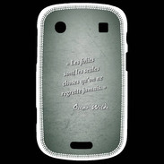 Coque Blackberry Bold 9900 Les Folies Vert Citation Oscar Wilde