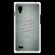 Coque LG Optimus L9 Les Folies Vert Citation Oscar Wilde