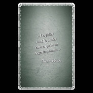 Etui carte bancaire Les Folies Vert Citation Oscar Wilde