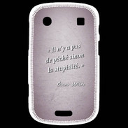 Coque Blackberry Bold 9900 Pêché stupidité Rose Citation Oscar Wilde