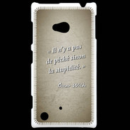 Coque Nokia Lumia 720 Pêché stupidité Sepia Citation Oscar Wilde