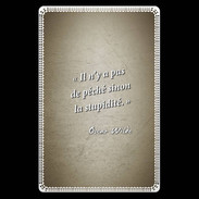 Etui carte bancaire Pêché stupidité Sepia Citation Oscar Wilde