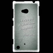 Coque Nokia Lumia 720 Pêché stupidité Vert Citation Oscar Wilde