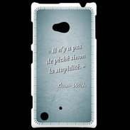 Coque Nokia Lumia 720 Pêché stupidité Turquoise Citation Oscar Wilde