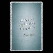 Etui carte bancaire Pêché stupidité Turquoise Citation Oscar Wilde