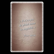 Etui carte bancaire Pêché stupidité Rouge Citation Oscar Wilde