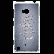 Coque Nokia Lumia 720 Portrait Ame Bleu Citation Oscar Wilde