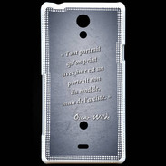 Coque Sony Xperia T Portrait Ame Bleu Citation Oscar Wilde