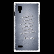 Coque LG Optimus L9 Portrait Ame Bleu Citation Oscar Wilde