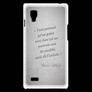 Coque LG Optimus L9 Portrait Ame Gris Citation Oscar Wilde