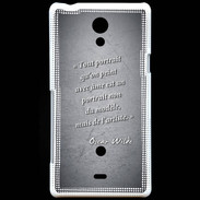 Coque Sony Xperia T Portrait Ame Noir Citation Oscar Wilde