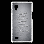 Coque LG Optimus L9 Portrait Ame Noir Citation Oscar Wilde