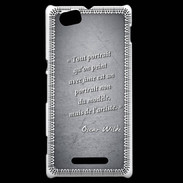 Coque Sony Xperia M Portrait Ame Noir Citation Oscar Wilde