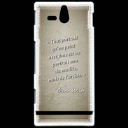 Coque Sony Xperia U Portrait Ame Sepia Citation Oscar Wilde