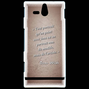 Coque Sony Xperia U Portrait Ame Rouge Citation Oscar Wilde