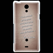 Coque Sony Xperia T Portrait Ame Rouge Citation Oscar Wilde