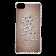 Coque Blackberry Z10 Portrait Ame Rouge Citation Oscar Wilde