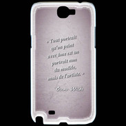 Coque Samsung Galaxy Note 2 Portrait Ame Rose Citation Oscar Wilde