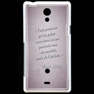Coque Sony Xperia T Portrait Ame Rose Citation Oscar Wilde