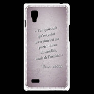 Coque LG Optimus L9 Portrait Ame Rose Citation Oscar Wilde