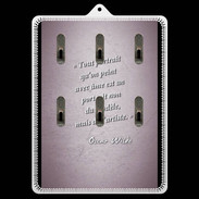 Porte clés Portrait Ame Rose Citation Oscar Wilde