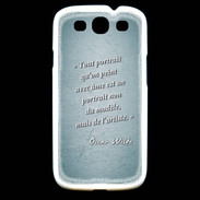 Coque Samsung Galaxy S3 Portrait Ame Turquoise Citation Oscar Wilde