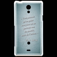Coque Sony Xperia T Portrait Ame Turquoise Citation Oscar Wilde
